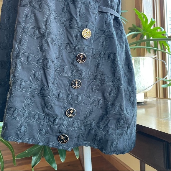 Juicy Couture Vintage Baby Doll Top Anchor Buttons Fisherman Maritime Coastal - Picture 4 of 10